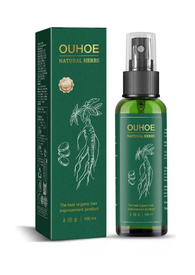OUHOE Spray Capilar Natural con Ginseng – Fortalecimiento y Cuidado del Cabello Diario