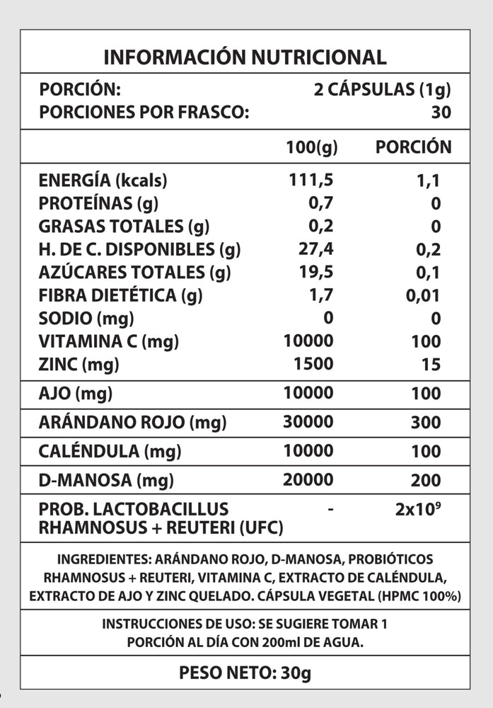 URO Probiótico Vaginal 1000mg – Equilibrio Íntimo y Bienestar Femenino