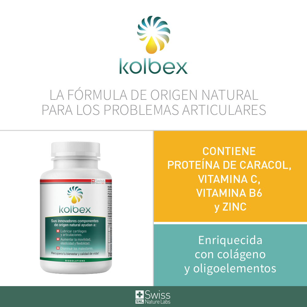 Kolbex Proteína de Caracol 30 Cápsulas – Bienestar Articular y Movilidad