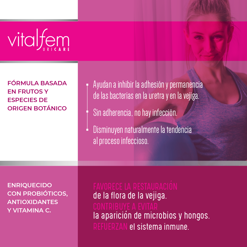 VitalFem Uricare 30 Cápsulas – Bienestar Urinario Femenino y Flora Intima