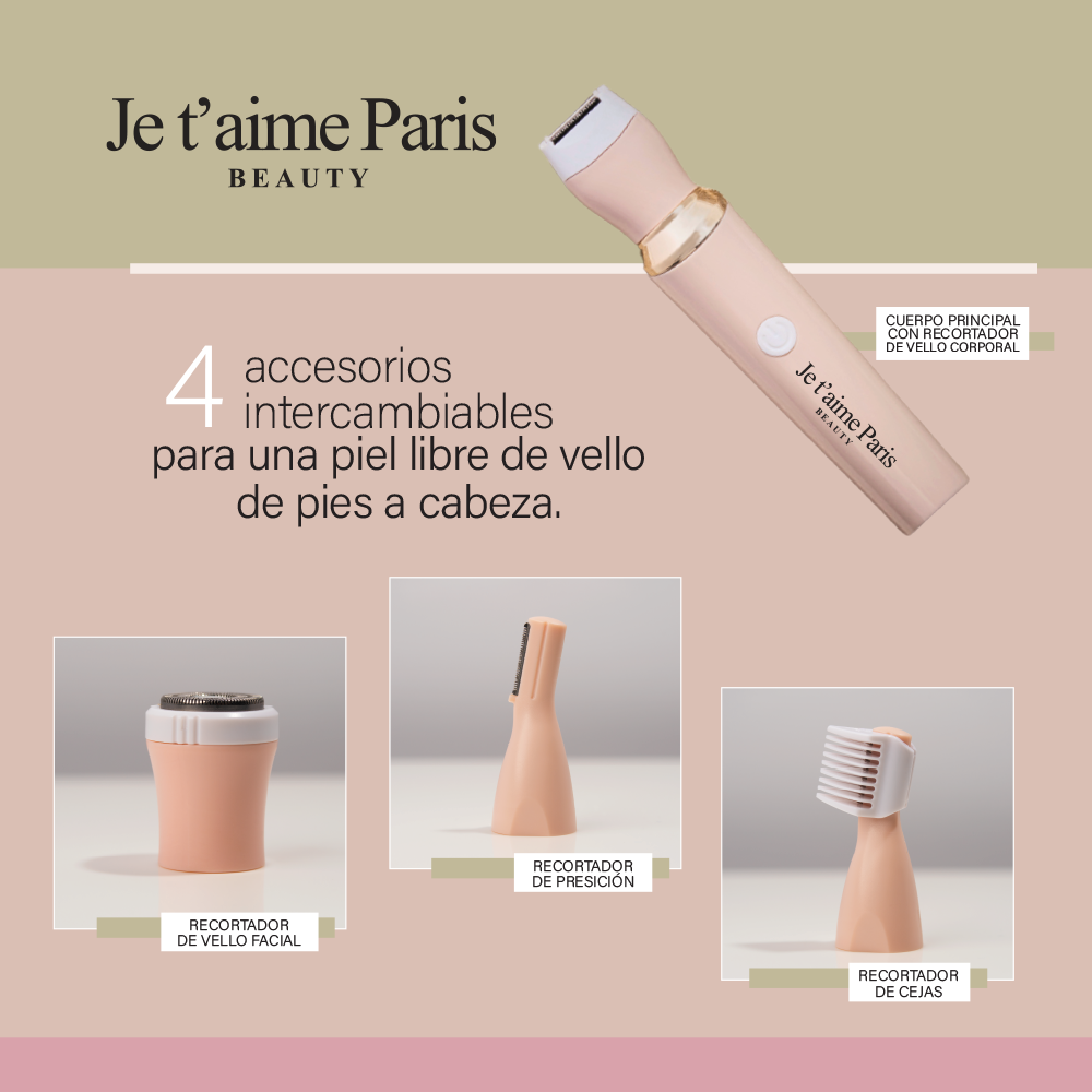 Je T'aime Paris Depiladora Femenina – Depilación Suave y Precisa Wet & Dry
