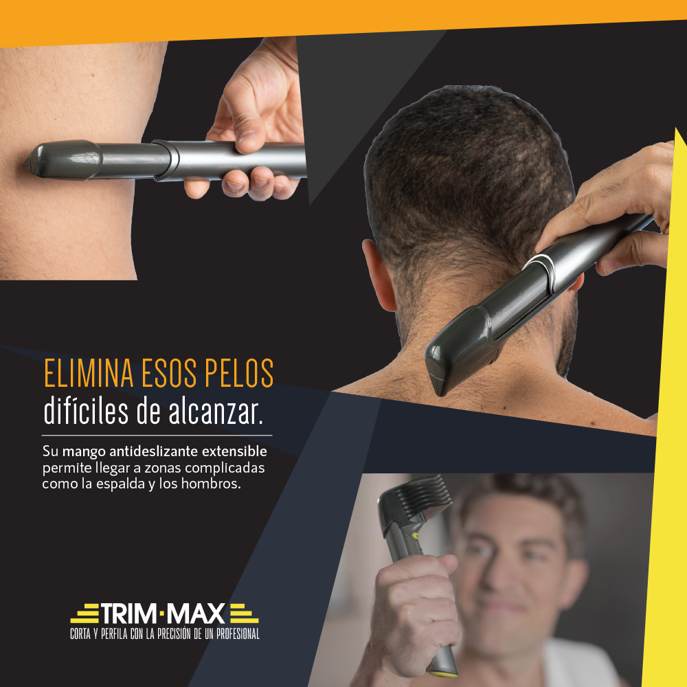 Trim-Max Recortadora Inalámbrica – Corte Preciso con Mango Extensible y LED