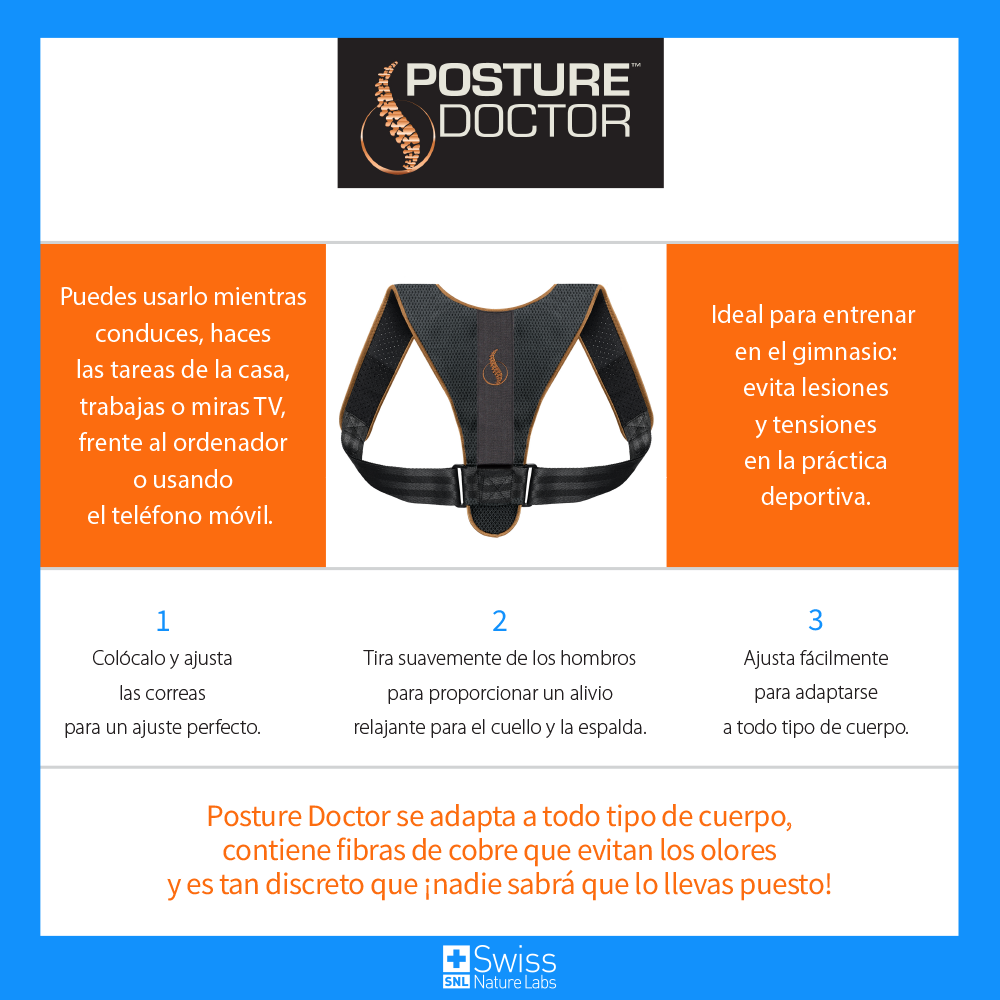 Posture Doctor Corrector de Postura – Soporte Espalda y Alineación Cómoda