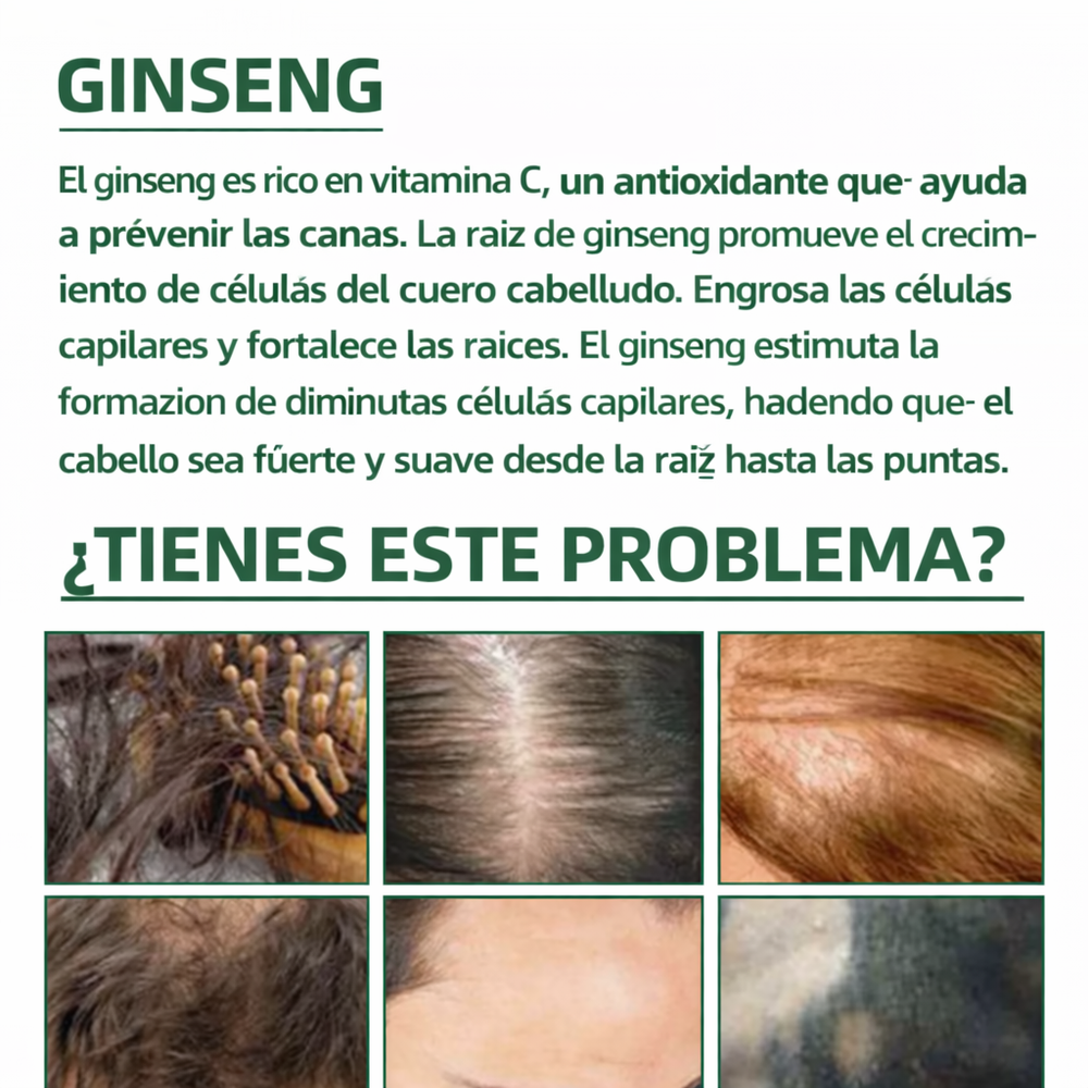 OUHOE Spray Capilar Natural con Ginseng – Fortalecimiento y Cuidado del Cabello Diario