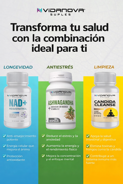 Tripack NAD+ Ashwagandha y Equilibrio Digestivo – Energía y Bienestar Integral