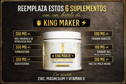 King Maker – Potenciador Natural de Testosterona y Rendimiento Masculino | Fuerza, Masa Muscular y Energía