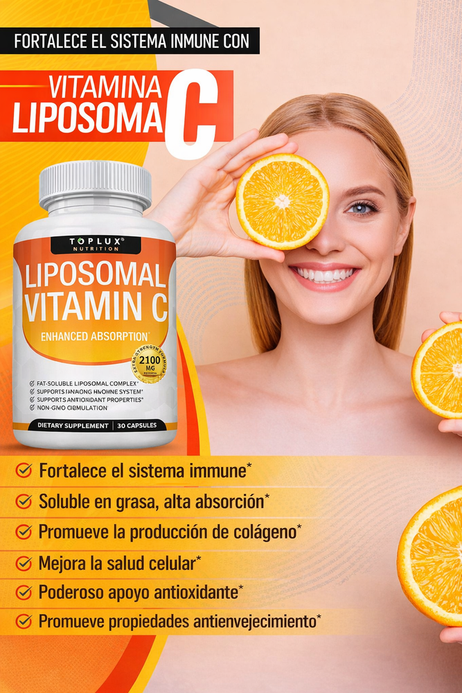 Vitamina C Liposomal 2100mg – Alta Absorción y Apoyo Antioxidante