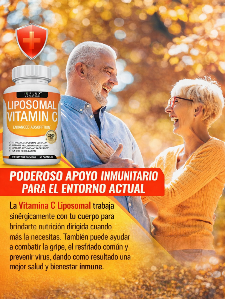 Vitamina C Liposomal 2100mg – Alta Absorción y Apoyo Antioxidante