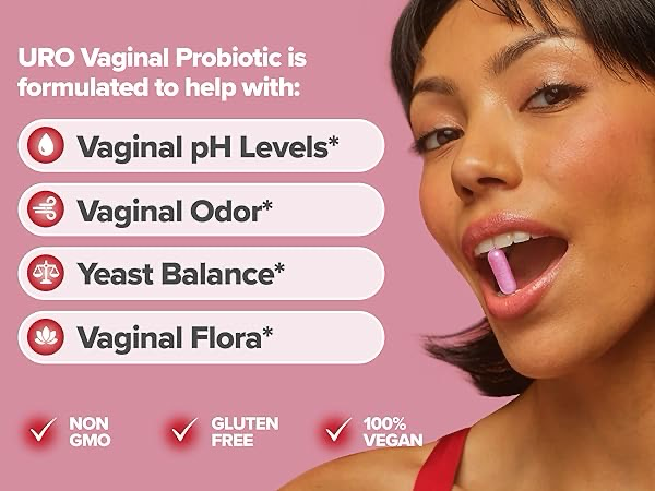 Uro Vaginal Probiótico para Mujer – Equilibrio de Flora Vaginal y Salud Íntima | Soporte Urogenital y pH Femenino