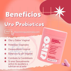 Uro Vaginal Probiótico para Mujer – Equilibrio de Flora Vaginal y Salud Íntima | Soporte Urogenital y pH Femenino
