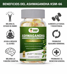 Ashwagandha 5000 mg con Black Pepper 120 Cápsulas – Energía y Bienestar Diario