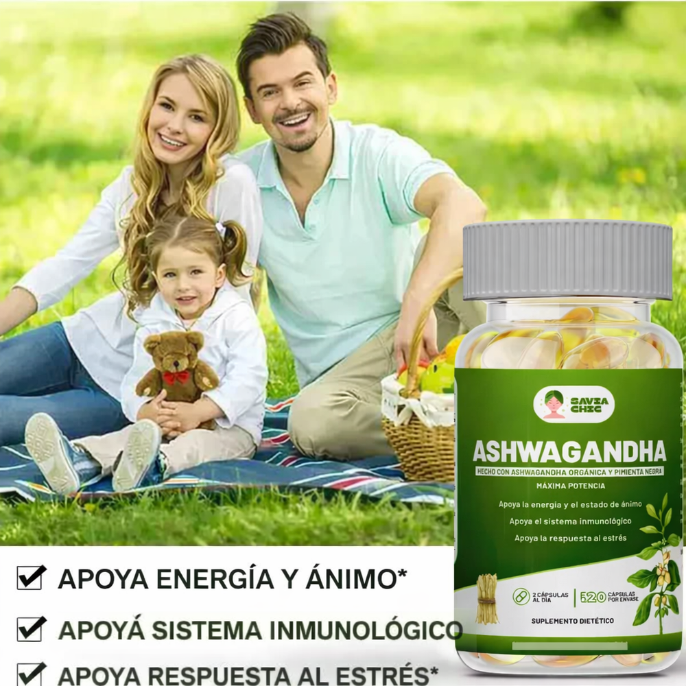 Ashwagandha 5000 mg con Black Pepper 120 Cápsulas – Energía y Bienestar Diario