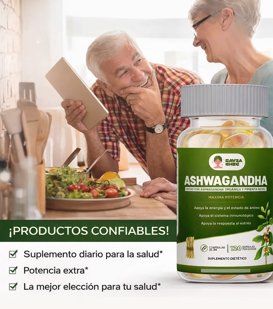 Ashwagandha 5000 mg con Black Pepper 120 Cápsulas – Energía y Bienestar Diario