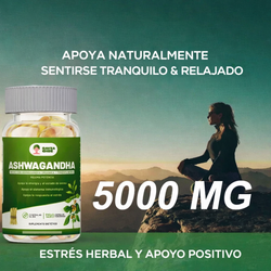 Ashwagandha 5000 mg con Black Pepper 120 Cápsulas – Energía y Bienestar Diario