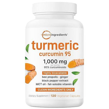 Cúrcuma 1000mg Complejo 6 en 1 con 95% Curcuminoides + Pimienta Negra y Vitamina C | Antiinflamatorio Natural para Articulaciones