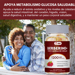 Berberina 1200 mg con Canela 60 Cápsulas – Apoyo Metabólico y Bienestar Diario