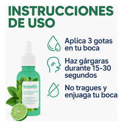 BREATIFY™ Gotas Naturales para la Halitosis Crónica – Eliminador Profesional de Mal Aliento Sin Alcohol.