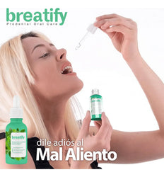 BREATIFY™ Gotas Naturales para la Halitosis Crónica – Eliminador Profesional de Mal Aliento Sin Alcohol.