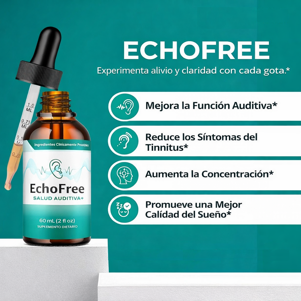 EchoFree – Gotas Naturales para el Tinnitus | Alivio del Zumbido de Oídos y Salud Auditiva