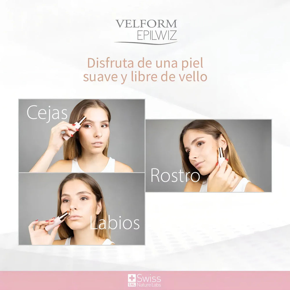 Epilwiz Depiladora Facial Portátil – Remoción Precisa y Suave sin Cuchillas