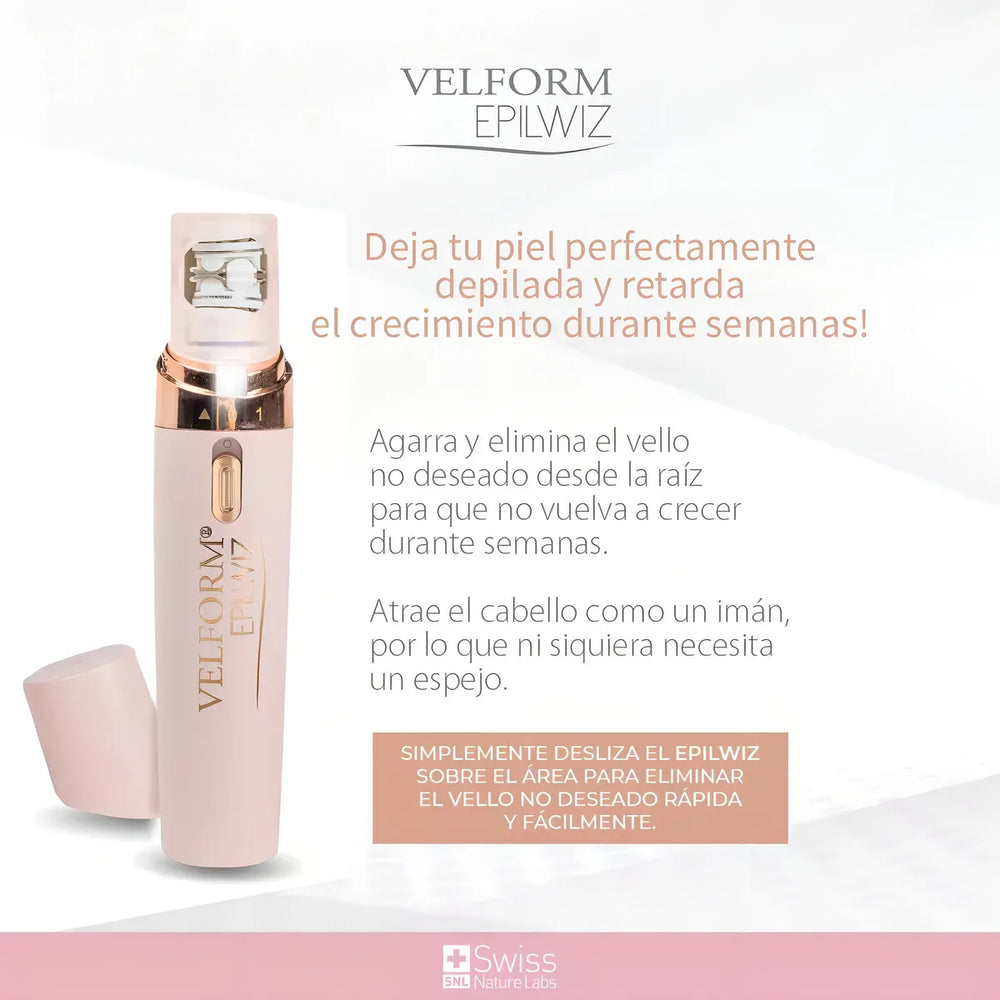 Epilwiz Depiladora Facial Portátil – Remoción Precisa y Suave sin Cuchillas