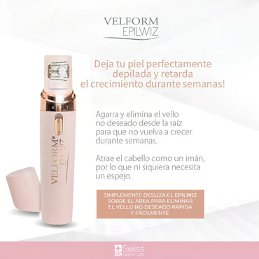 Epilwiz Depiladora Facial Portátil – Remoción Precisa y Suave sin Cuchillas