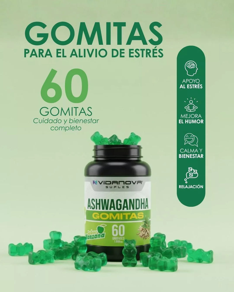 Gomitas Ashwagandha 1000mg – Bienestar, Relajación y Energía Natural