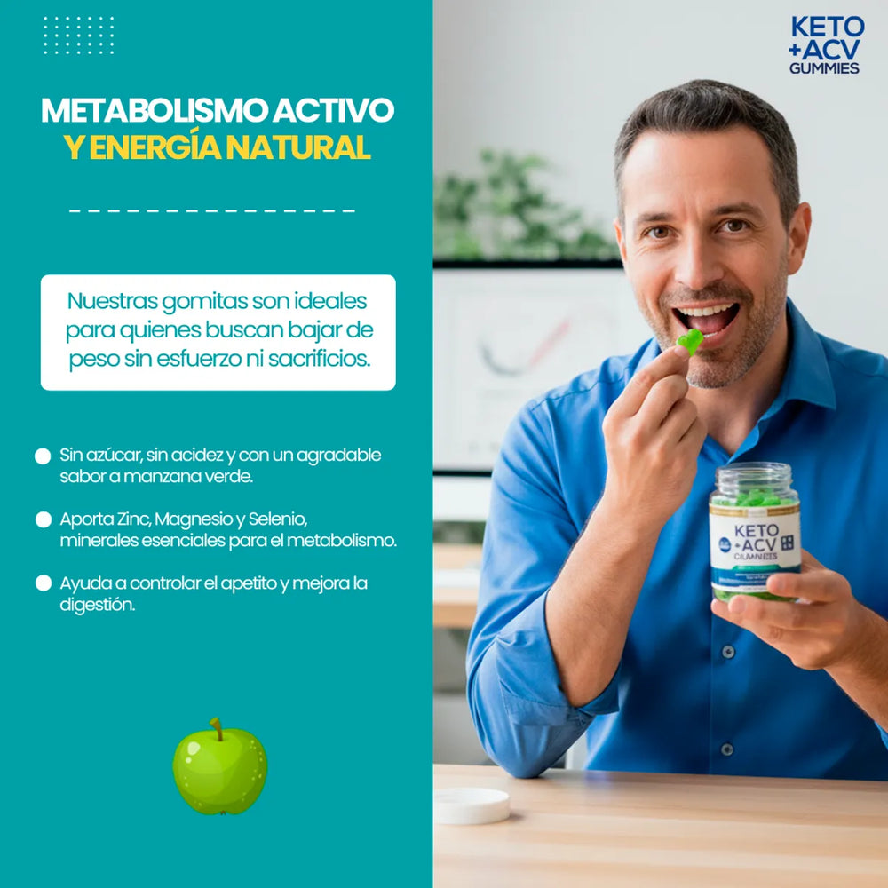 Keto Plus Gomitas Vinagre de Manzana – Energía y Apoyo Metabólico Natural