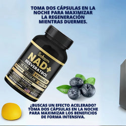 Resveratrol NAD+ Satoomi 1000mg – Antioxidante, Energía Celular y Antienvejecimiento – 60 Cápsulas