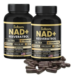 Resveratrol NAD+ Satoomi 1000mg – Antioxidante, Energía Celular y Antienvejecimiento – 60 Cápsulas