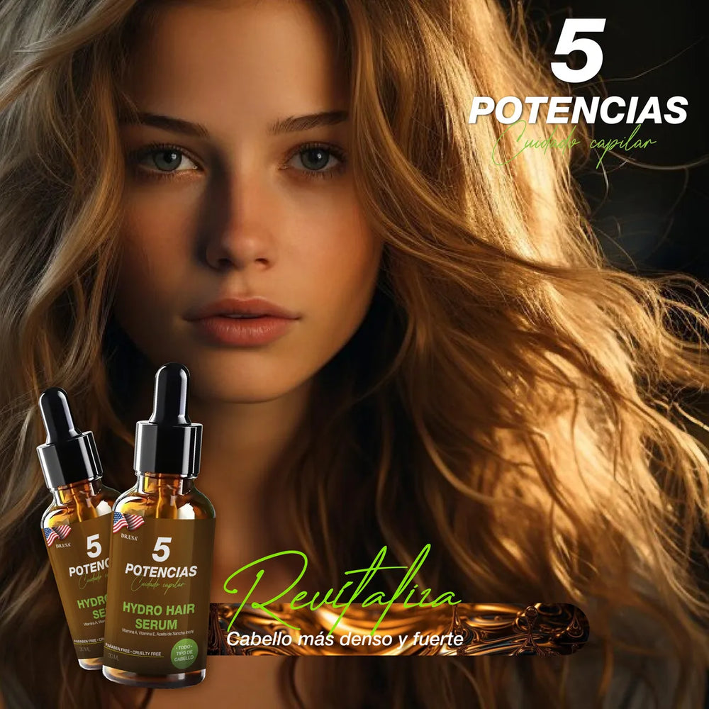 Hydro Hair Serum 5 Potencias DR USA – Reparación y Nutrición Capilar 30ml