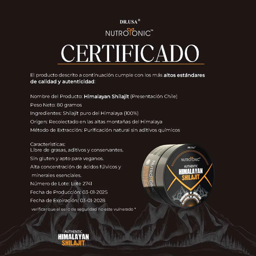 Shilajit Himalaya Auténtico 80g – Resina Natural Alta Pureza | Energía, Vitalidad y Rendimiento Masculino