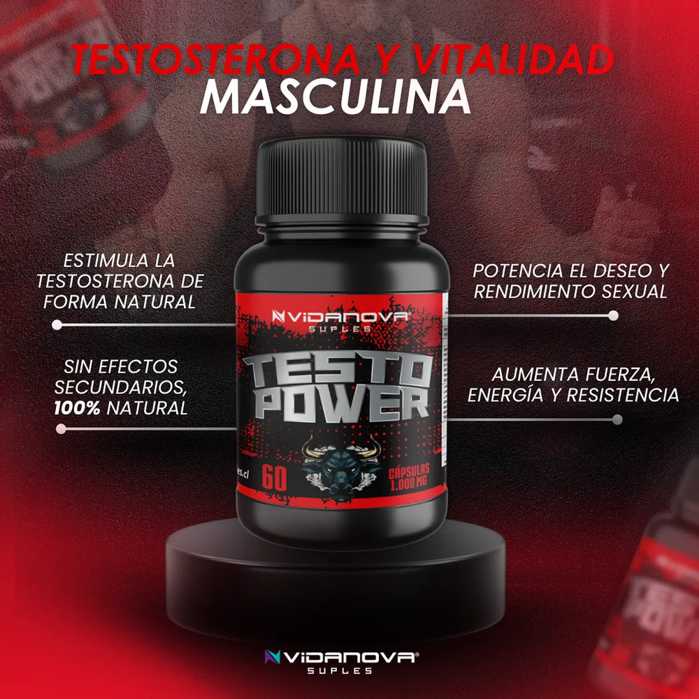 Testo Power Suplemento Masculino – Energía, Vitalidad y Apoyo Físico Natural