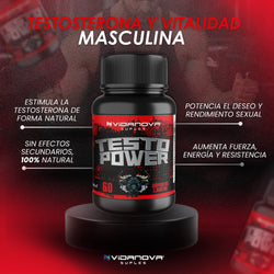 Testo Power Suplemento Masculino – Energía, Vitalidad y Apoyo Físico Natural