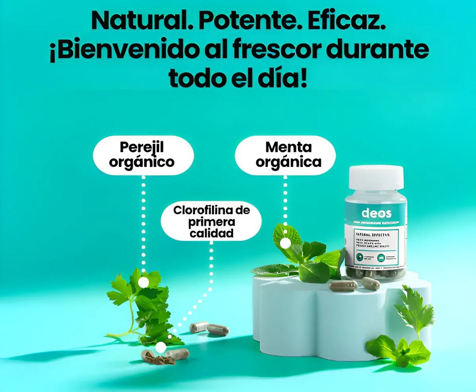 Deos Desodorante Interno en Cápsulas – Suplemento Natural para Control de Olor Corporal | 30 Cápsulas