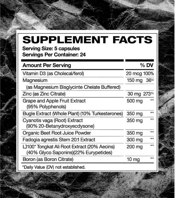 King Maker – Potenciador Natural de Testosterona y Rendimiento Masculino | Fuerza, Masa Muscular y Energía