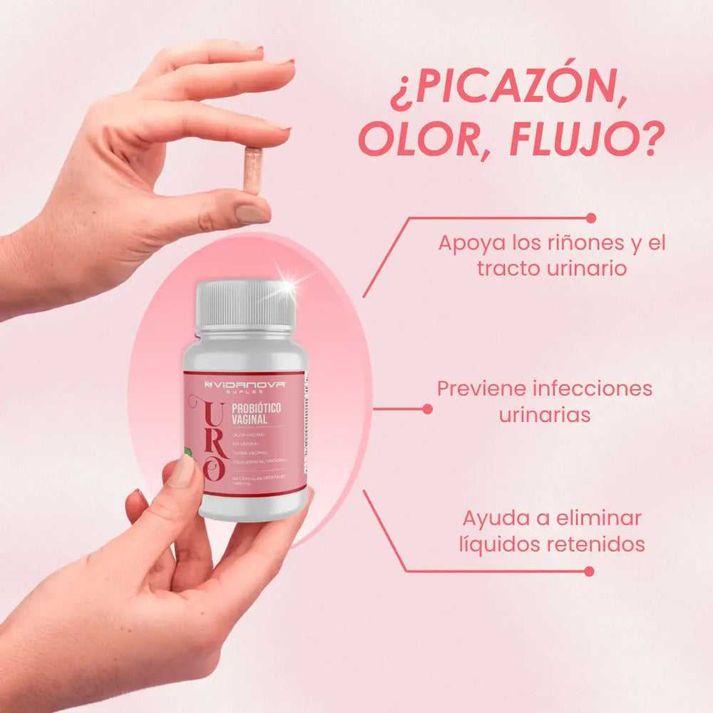 URO Probiótico Vaginal 1000mg – Equilibrio Íntimo y Bienestar Femenino