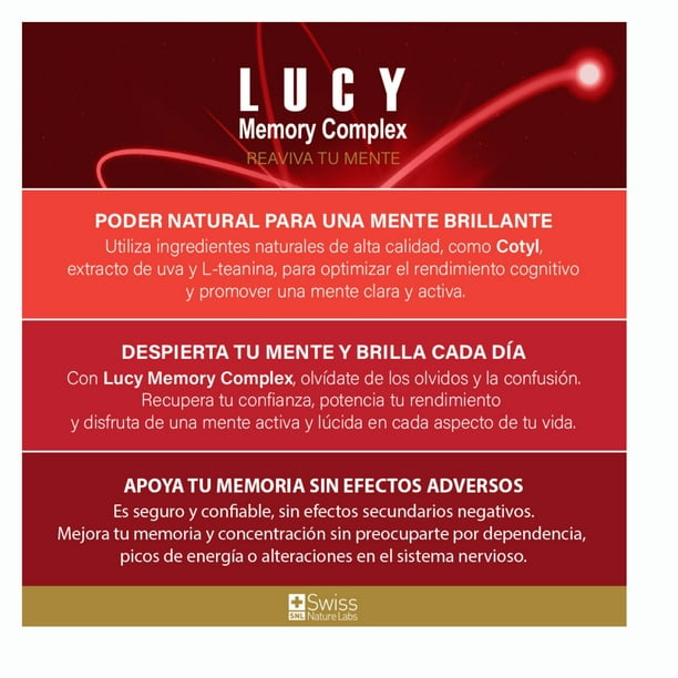 Lucy Memory Complex 30 Cápsulas – Enfoque Mental y Bienestar Cognitivo