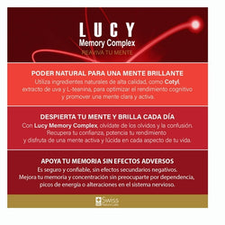 Lucy Memory Complex 30 Cápsulas – Enfoque Mental y Bienestar Cognitivo
