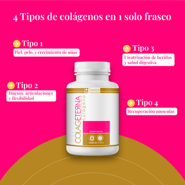 Colageterna Colágeno 90 Cápsulas – Piel, Cabello y Bienestar Diario