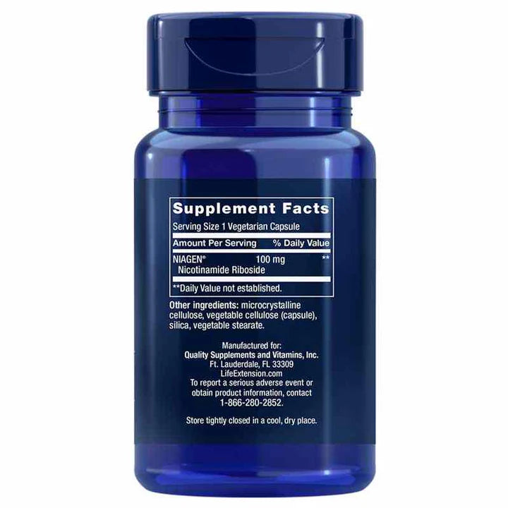 Life Extension NAD+ Cell Regenerator con Resveratrol Elite – Suplemento para Energía Celular y Longevidad | 30 Cápsulas Vegetarianas