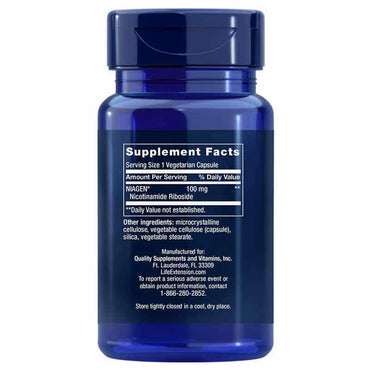 Life Extension NAD+ Cell Regenerator con Resveratrol Elite – Suplemento para Energía Celular y Longevidad | 30 Cápsulas Vegetarianas