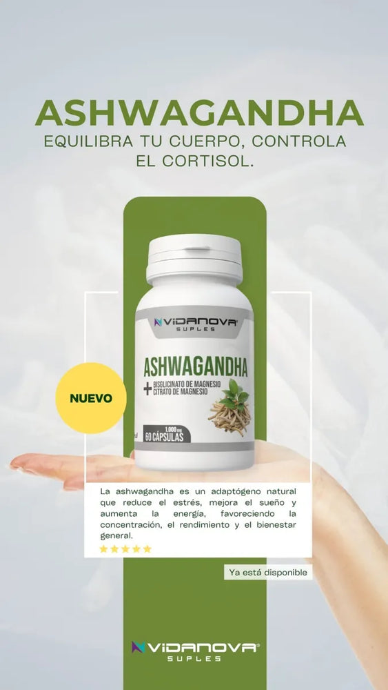 Pack x3 Ashwagandha Vidanova – Bienestar, Energía y Equilibrio Diario